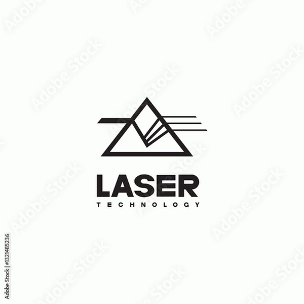 Fototapeta 
An illustration consisting of a schematic image of a prism through which light passes. Optics and laser technology