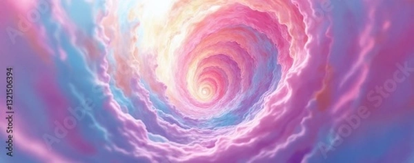 Fototapeta Dreamy Swirls of Colorful Clouds in a Serene, Ethereal Atmosphere