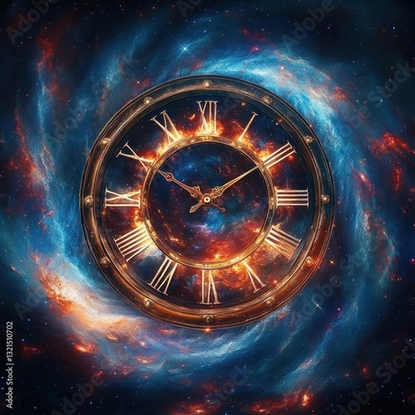 Obraz Celestial Time Journey Through Cosmic Nebulae