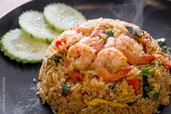 Fototapeta Shrimp fried rice