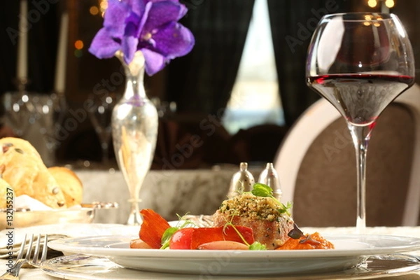 Obraz Fine dining restaurant dish