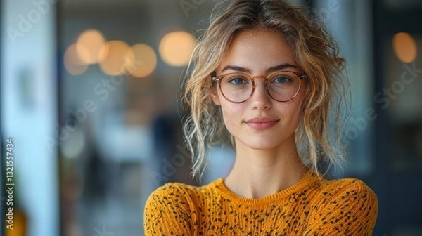 Obraz Creative Team Collaborating on Design Concepts with Young Female Designer