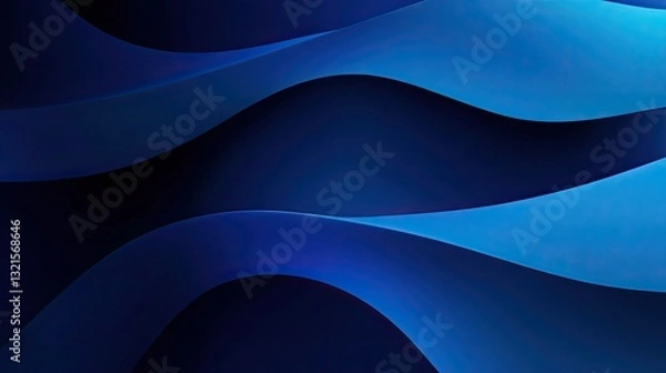 Fototapeta Smooth, flowing blue gradient with a clean and professional look for business or tech branding