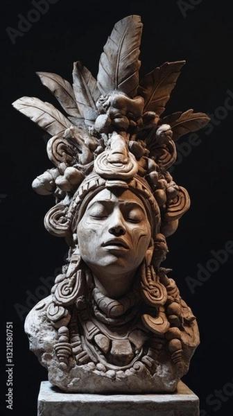 Fototapeta Mayan Clay Statues