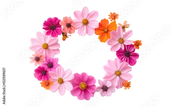 Obraz Flower wreath on transparent background