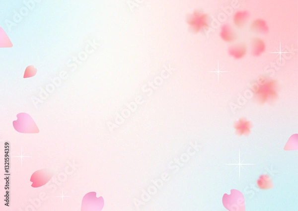 Obraz 桜の花びらが舞う背景
