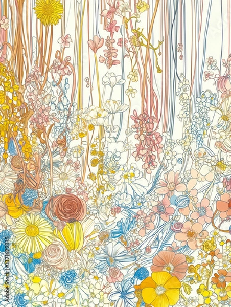 Fototapeta An explosion of flowers