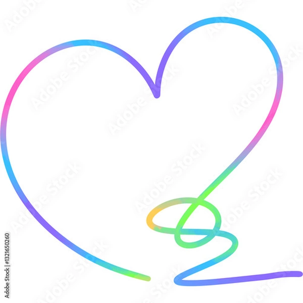 Fototapeta heart with isolated background.