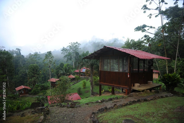 Obraz Pacuare River Lodge Cabin in the jungle of Costa Rica