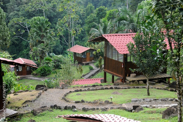 Obraz Pacuare River Lodge Cabin in the jungle of Costa Rica