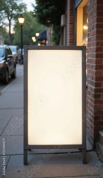 Fototapeta Billboard Ad Template Empty Clear White