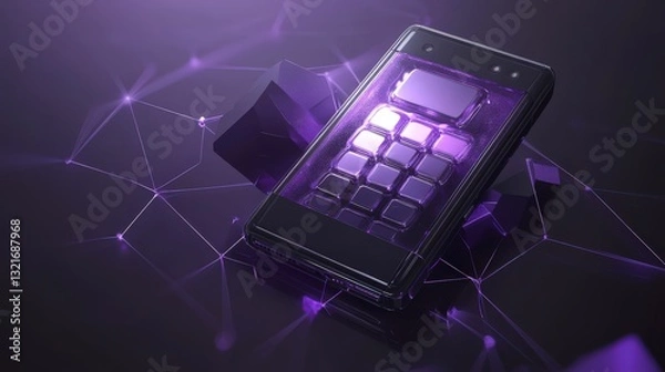 Obraz A Stunning Futuristic Transparent Phone with Advanced Features