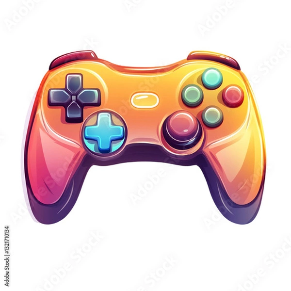 Fototapeta Vibrant Game Controller Ready to Play Fun Gaming