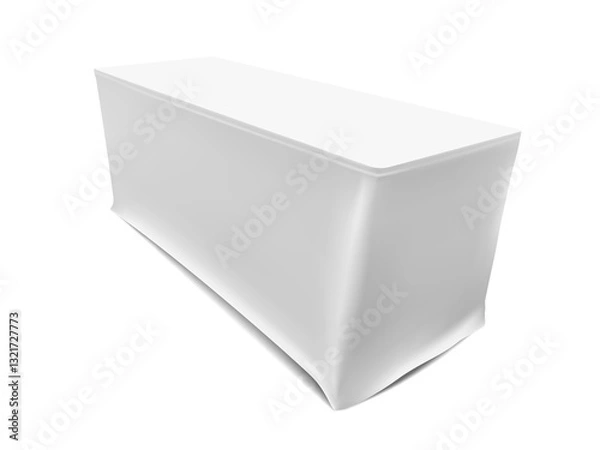 Fototapeta 3D Tradeshow Table With White Solid Desk