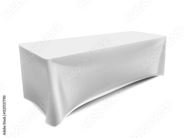Fototapeta 3D Tradeshow Table With White Solid Desk