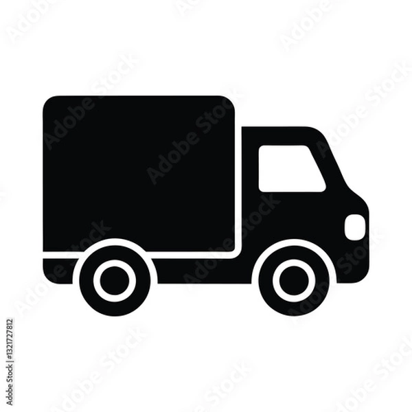 Fototapeta delivery silhouette vector art 