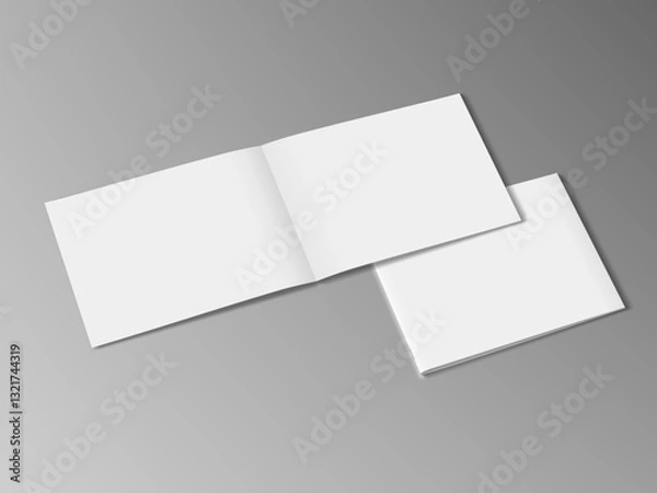 Fototapeta Open And Closed Booklet, Brochure Or Magazine