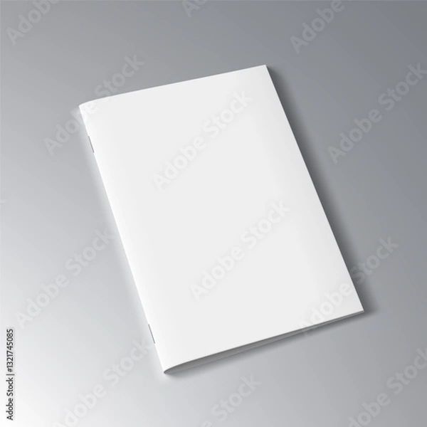 Fototapeta Blank Realistic Brochure Or Magazine With Shadow