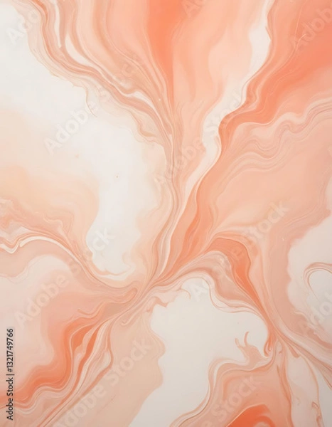 Fototapeta Terracotta Marble Texture - Warm Abstract Flow