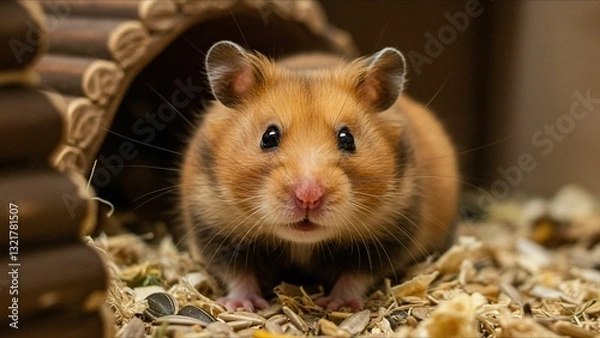 Fototapeta Hamster with curious expression