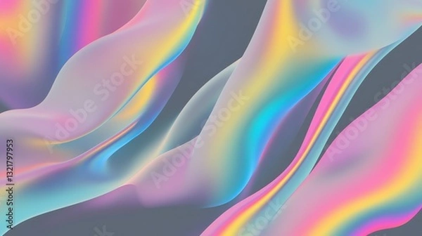 Obraz Stunning Abstract Fluid Forms with Vibrant Colors