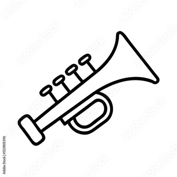 Obraz trumpet Line Icon
