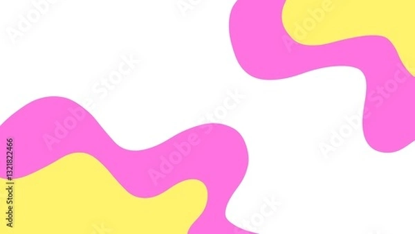 Fototapeta Colorful Abstract Wavy Background with Pink and Yellow