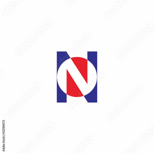 Obraz Letter N Circle Logo
