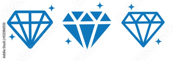 Obraz diamond icon vector