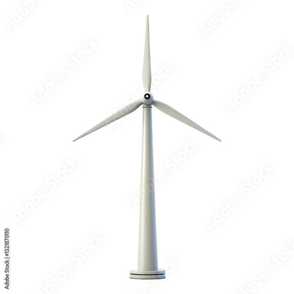 Fototapeta 3D wind turbine icon representing eco friendly energy solutions