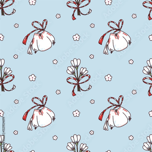 Fototapeta seamless pattern with martisor