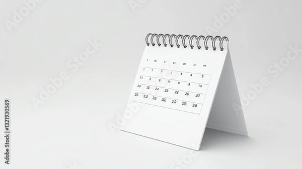 Obraz Minimalist calendar on a plain background.