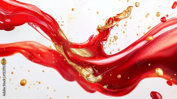 Fototapeta Abstract Art, Flowing Lines, Chinese Style