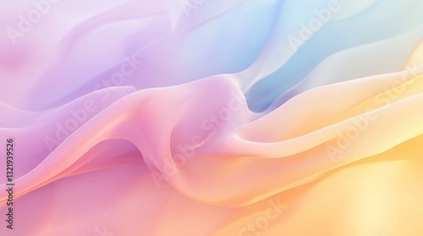 Obraz A smooth, flowing gradient of pastel colors, creating a calming effect 