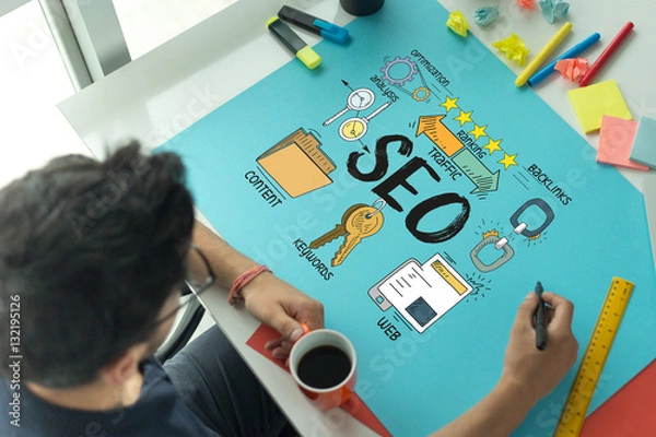 Obraz TECHNOLOGY COMMUNICATION INTERNET AND SEO CONCEPT