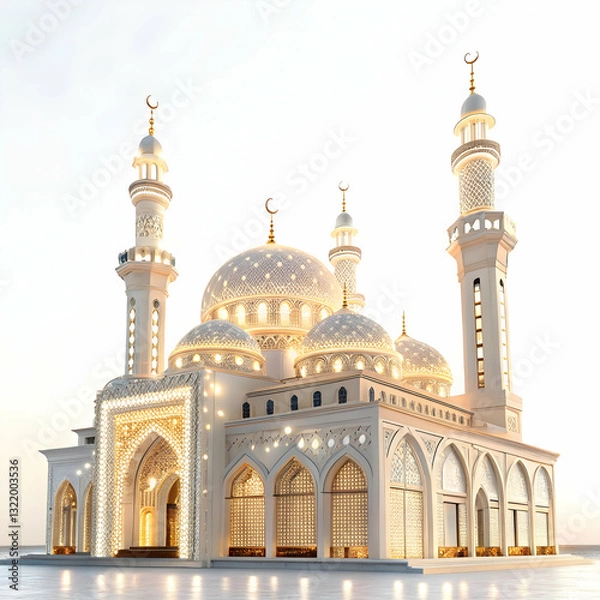 Fototapeta Ramadan Mubarak 3d Banner Design Template