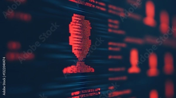 Fototapeta AI Powered Digital Security Safeguarding Identity and Preventing Cyber Threats in the Digital Realm