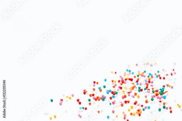 Obraz sprinkles on a white background. Festive background for Valentin