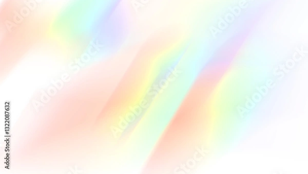 Obraz Rainbow light leak overlay effect isolated on transparent background