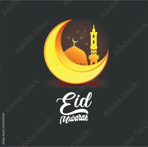 Fototapeta Eid Mubarak vector image design icon element