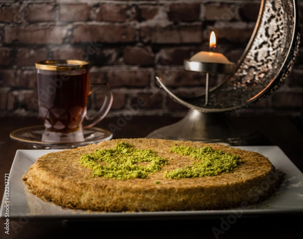 Obraz Kunafa with tea