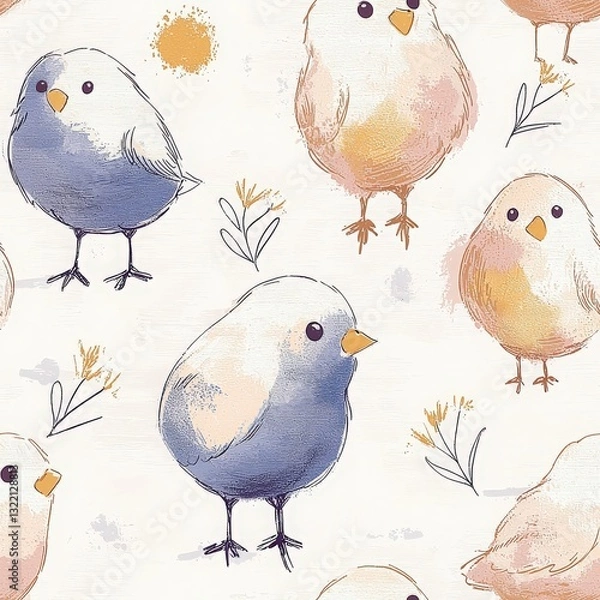 Fototapeta Modern design, perfect for Easter - themed projects, textiles, packaging, and digital prints.