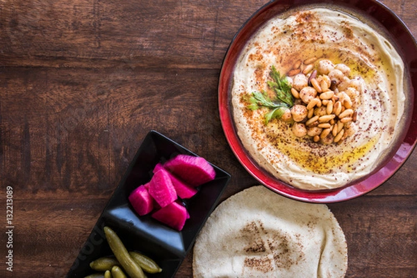 Obraz Hummus Top View