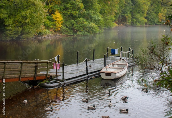 Obraz boat on the river