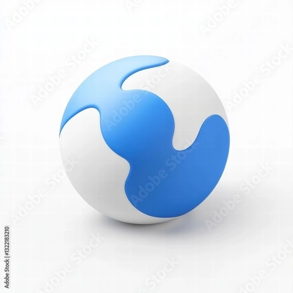 Fototapeta blue globe puzzle