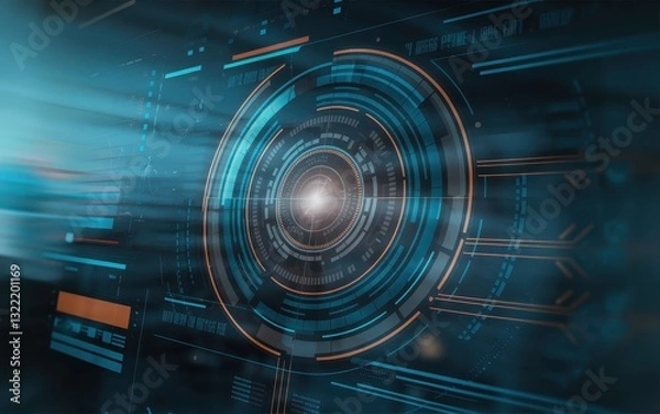 Obraz Abstract Futuristic Technology Interface