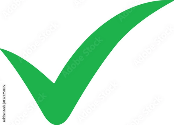 Fototapeta Green Check mark icon. Tick mark symbol. Simple check mark. Quality sign icon. Checklist symbol. Approval check. stock vector. Circle and square. Tick sign.
