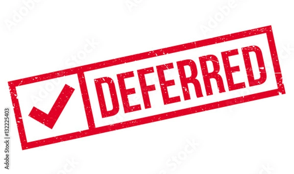 Fototapeta Deferred rubber stamp. Grunge design with dust scratches. Effects can be easily removed for a clean, crisp look. Color is easily changed.