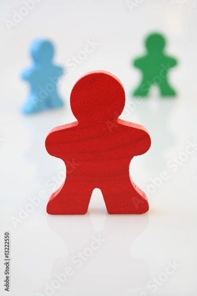 Obraz 3-d red wooden person conceptual picture