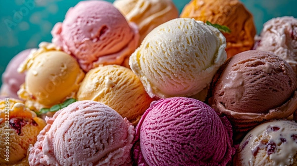 Fototapeta Assorted ice cream scoops (31)